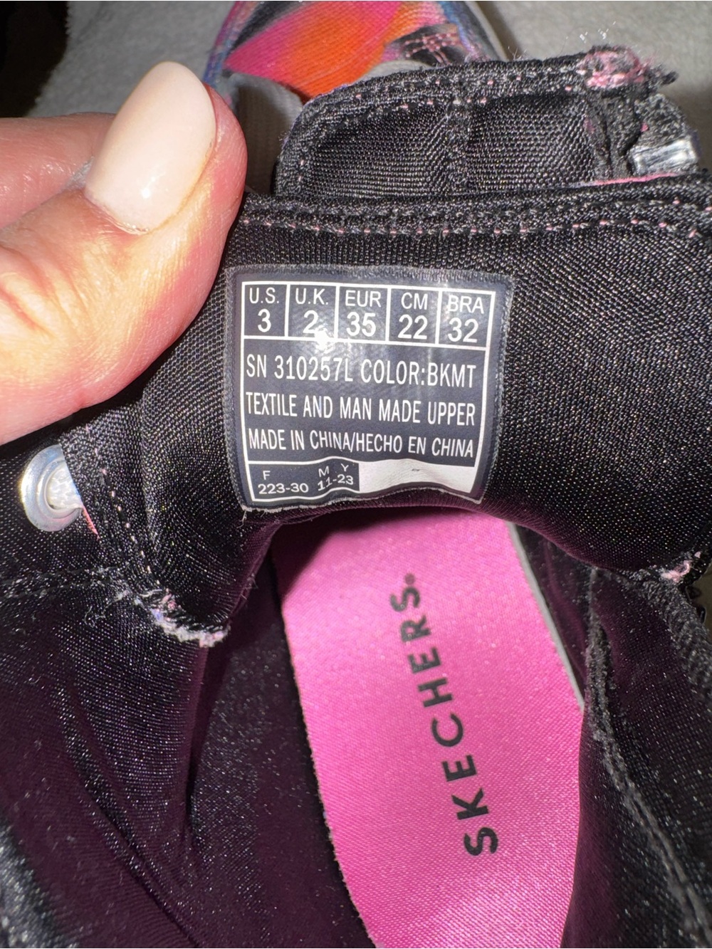 Skechers Girls Hyperlift Prism Party Tie Dye Platform High Top Sneakers Size 3 - Picture 8 of 9